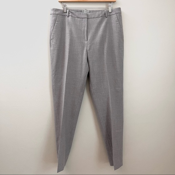 PURE Collection gray wool slim ankle pants - Picture 8 of 10